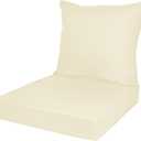 Outdoor Deep Seat Cushion Set, Deep Patio Chair Cushions, Outdoor Seat Cushions for Patio Furniture, 22 x 24, Replacement Outdoor Couch Cushion for Sofa, Rain-Proof, Fade Resistant (Beige)