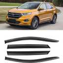 Window Rain Guards for 2015-2024 Ford Edge, Window Visor Guard Vent Wind Shade Deflector Rain Shield Protector Sun Visor for 15-24 Edge 2016 2017 2018 2019 2020,Tape-on/Outside-Mount, 4 Pieces