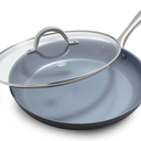 GreenPan Lima Hard Anodized 12" Frying Pan Skillet with Lid, Ceramic Nonstick, PFAS-Free Nontoxic Pots and Pans, Oven & Broiler Safe, Stainless Steel Handle, Cookware for Eggs & Omelet, Gray