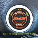 TOOLEPIC Push Start Button Cover for Dodge Challenger Charger Durango Accessories 2015-2025- Engine Start Stop Ignition Switch Kit Interior Accessory for 345 Hemi Style Design Orange