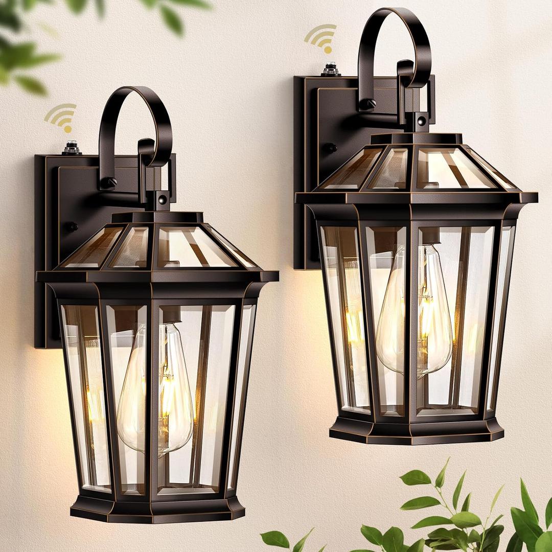 VIANIS Outdoor Wall Lights, Bronze 2-Pack Dusk to Dawn Outdoor Lighting, Standard 2-pack