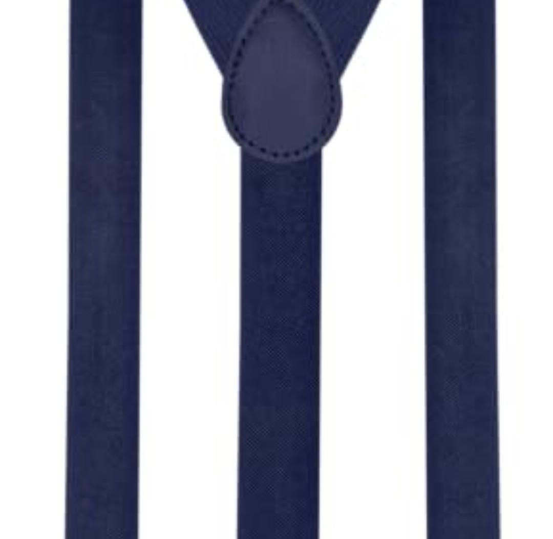 3 x trilece Navy Blue Suspenders for Boys Kids Girls and Toddlers Baby - Adjustable Elastic 1 inch Wide Y Shape Suspender Strong Clips(5 Months to 6 Years, Navy Blue)