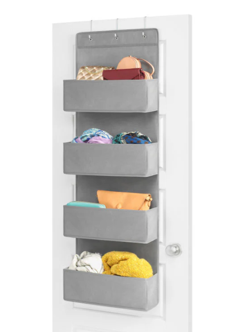 Whitmor Over the Door Cubbies 4 guested Pockets 4x18x52in