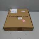 Ronlap Folding Hand Truck, Foldable Moving Dolly Cart with Wheels 500lbs Heavy Duty Luggage Cart Portable Hand Cart Collapsible Dolly with 6 Wheels & 2 Ropes for Airplane Travel House Moving, Black