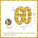 Eploger 12 Inch 60th Birthday Decorations for Men and Women,60th Anniversary Decorations,Glod Glitter 60th Birthday Centerpieces for Table Decorations,Number 60 Table Topper Decor (Gold)