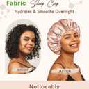 10 x BONNET QUEEN Silk Bonnet for Sleeping Hyaluronic Acid Satin Bonnet, Double Layer Hair Wrap for Curly Hair Women Sleep Cap (Champagne & Brown)