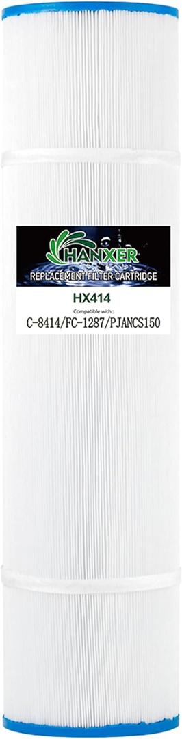 PLFPJANCS150 Pool Filter Cartridge Replaces for CS150, R0462300, PJANCS150, X-Stream CC1500, CCX1500RE, Unicel C-8414, Filbur FC-1287, PWWCT150, 81502, 150 sq.ft, 1 Pack