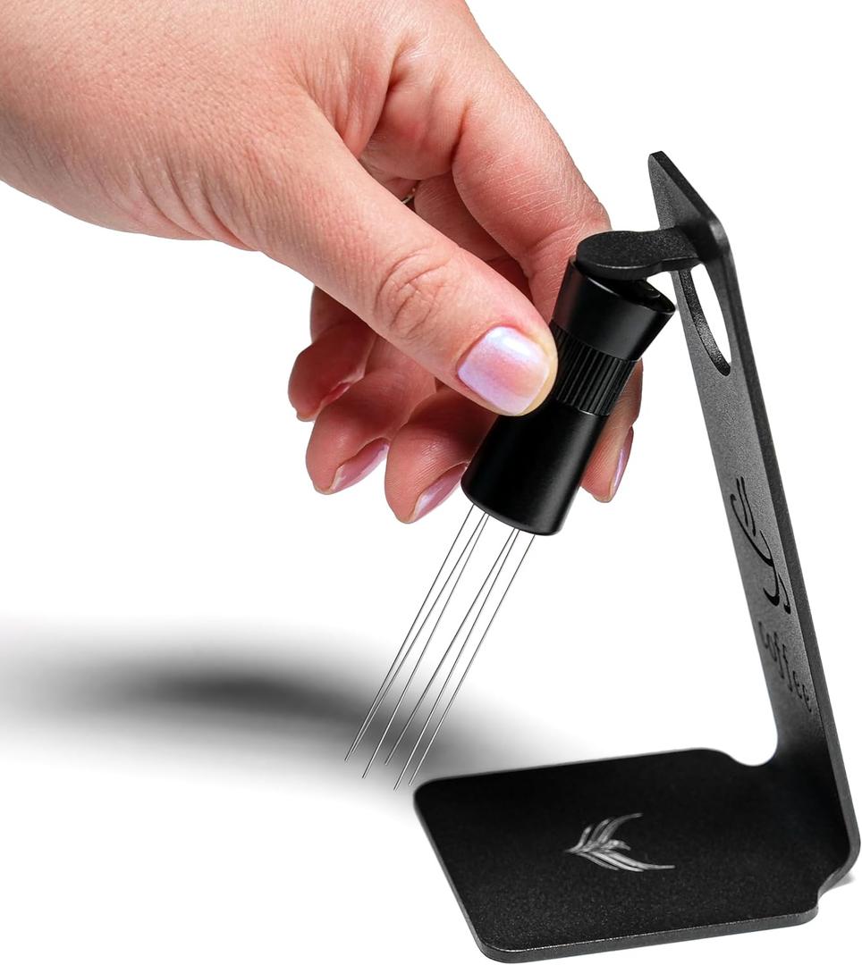 WDT Tool Espresso Stirrer Distrubution Tool Adjustable Coffee Needle Distributor 0.25mm & 0.4mm / Premium Espresso Machine Accessories for Puck Prep (Model A)