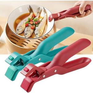 2PCS Anti-Scald Bowl Clip, Hot Plate Gripper Tongs Anti Scald Bowl Holder Clip For Kitchen, Hot Bowl Dish Plate Gripper Clips Tongs Clamp Holder, Pack Of 4
