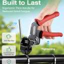 112PCS Heavy Duty 304 Stainless Steel Cable Tie Gun Kit, Includes 110PCS 11.8 Inch Metal Zip Ties, Self-Locking, UV & Corrosion Resistant, for Fence, Exhaust Pipe, Chicken Coop, Farm Use