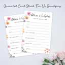 Wildflower Advice & Wishes Cards for Bridal Shower,Advice Card For The Mr and Mrs,Pack of 30 Wishes Cards For Newlyweds Bridal Shower wedding Party Favor & Supplies - A01