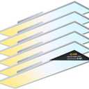 1x4 LED Flat Panel Light, Drop Ceiling Lights Fixture, Selectable Features, 20W/25W/30W/35W/40W, 3000K/3500K/4000K/5000K/6500K, Dimmable (0-10V), for Office Kitchen, ETL Listed (1x4FT-6Pack)