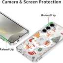 for Samsung Galaxy S24 Case, Compatible with MagSafe, Cute Kawaii Christmas Snowman Magnetic Phone Case, Clear Soft Slim Fit Shockproof Protective Cover for Women Girls