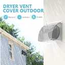 6 Inch Exhaust Vent Cover, HG Power Stainless Steel Dryer Vent Cover Outside with Removable Screen & Cushioned Non Return Flap, Air Wall Vent for House, AC, Opening Diameter: 5.7"(Silver)