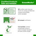 GreenWorks Heavy-duty Compostable Forks, BPI Certified 100 Count Large Disposable Cutlery Utensils Silverware Flatware Fork