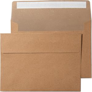 Pack It Chic - A7 Kraft Envelopes 5 X 7 (110 Count) Self Seal Envelopes for Wedding Invitations, Save the Date Cards, Graduation, Baby Shower, Photos, Greeting Cards, Mailings - 5 1/4" X 7 1/4"