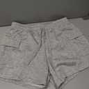 PINSPARK Sweat Shorts Women Baggy Soft Athletic Short Lounge Cargo Shorts High Waisted Drawstring with Pockets L