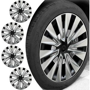 Hubcaps Wheel Cover for 2020-2024 Model Y 19 inch 4PCS ABS Rim Protect Wheel Covers Replacement Compatible with Model Y Accessories(Black Sliver)