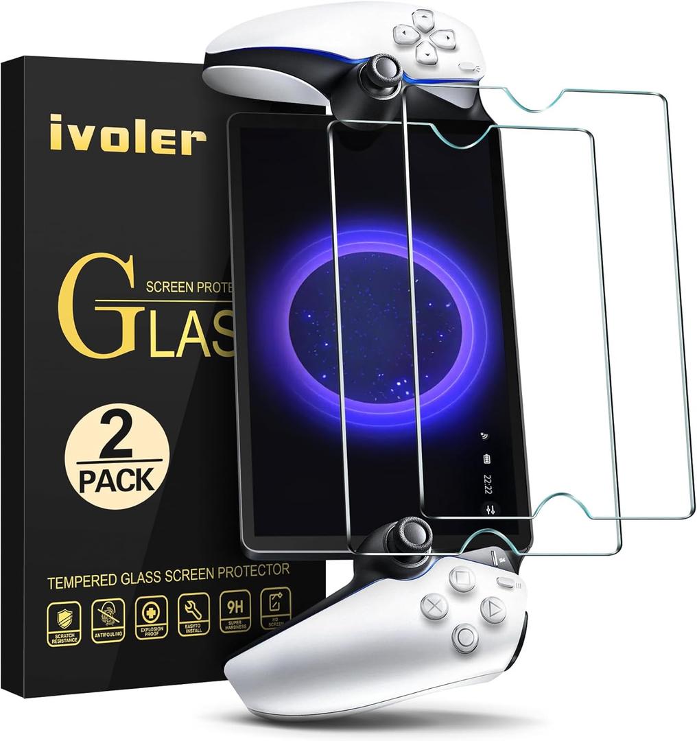 ivoler 2-Pack Screen Protector Tempered Glass for PlayStation Portal Remote Player 8 inch 2023, Transparent HD Clear Anti-Scratch Screen Protector for PlayStation PS Portal Remote Player 8.0''