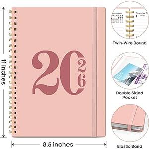 2026 Planner, Weekly and Monthly Calendar Academic Planner, Jan 2026 - Dec 2026, Planning Agenda Book for Desk Accessories and School Supplies - A5 (6.3'' x 8.5''), Pack Of 3
