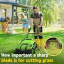 54 Inch Lawn Mower Blade - Z254F High Lift Mulching Blades for Husqvarna 54'' Deck Mower Z254 MZ54 RZ5424 RZ5426 LGT2654 LGT2554 YTH26V54 YTH2454 YTH24V54, Parts 187256 532187256 532187254