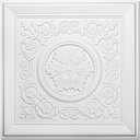 WOWSTAR 12-Pack 24"x24" Drop Ceiling Tiles, Waterproof Glue up Vintage Style 3D Ceiling Tiles, White