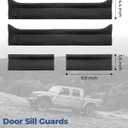 Door Sill Guards Kit for Gladiator JT Wrangler JL 4 Doors 2018-2026, Door Entry Guard Protector Accessories - Black Entry Scuff Plate Cover (4pcs Set)