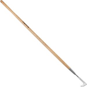 Berry&Bird 63'' Long Handle Crevice Weeding Tool, Stainless Steel Crack Weeder Crevice Weeding Sickle Tool, L-Shaped Manual Weeder Puller for Garden, Lawn, Yard, Side-Walk, Narrow & Wall Gaps