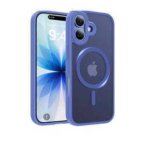 Magnetic for iPhone 17 Case, [Anti-Slip] [Military-Grade Drop Protection] [Camera Protection] Skin-Friendly Slim Translucent Shockproof Protective for iPhone 17 Phone Case, Cobalt Blue