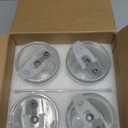 TUZAZO 20 Oz Glass Tumblers with Lids and Straws - 4 Pack Embossed Glass Iced Coffee Cup with Straw and Lid, Thicken Glasses, Ideal for Smoothieds, Cocktails, and Juices