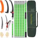 SMONTER 26Ft Pole Saw for Tree Trimming Manual Branch Pruner with Sharp Scissor Extendable Tree Pole Pruner Cutting Set Garden Tools