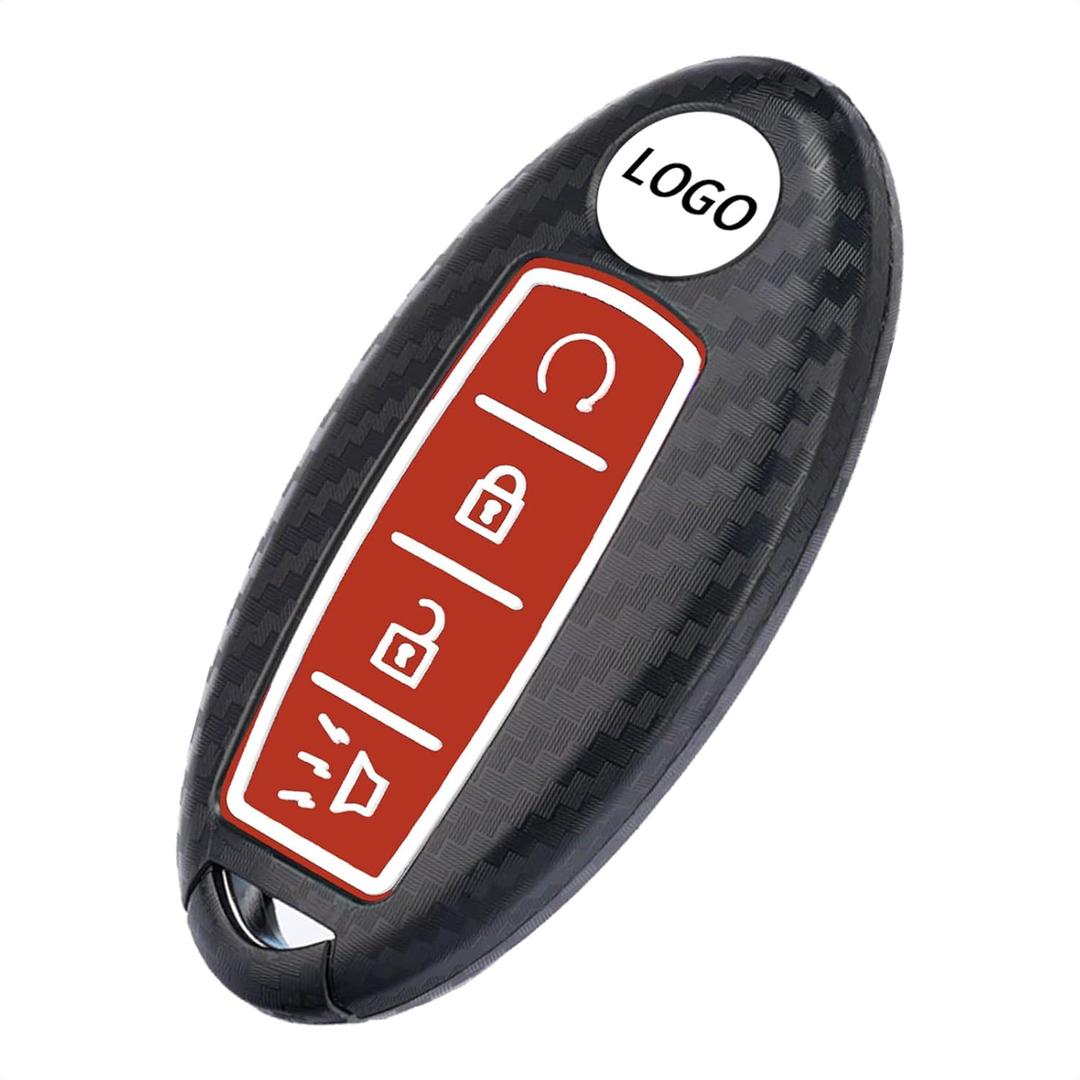 TANGSEN Smart Key Fob Cover Case for Nissan Murano Pathfinder Rogue Titan 4 Button Keyless Entry Remote