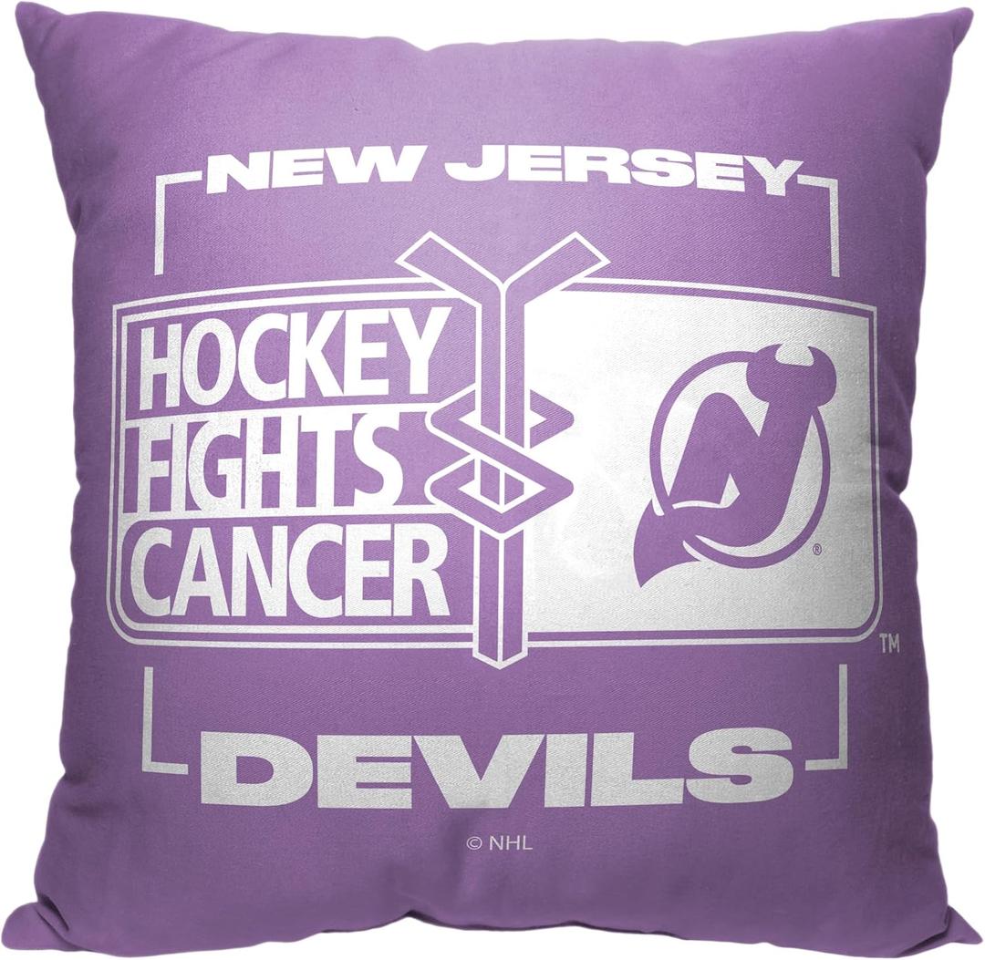 Northwest NHL Unisex-Adult Pillow (18 x 18-Inch, Hockey Fights Cancer)
