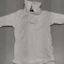 Teach Leanbh Infant Baby Polo Bodysuit Cotton Long Sleeve Pure Color Shirt 3-24 Months (6 Months, White)