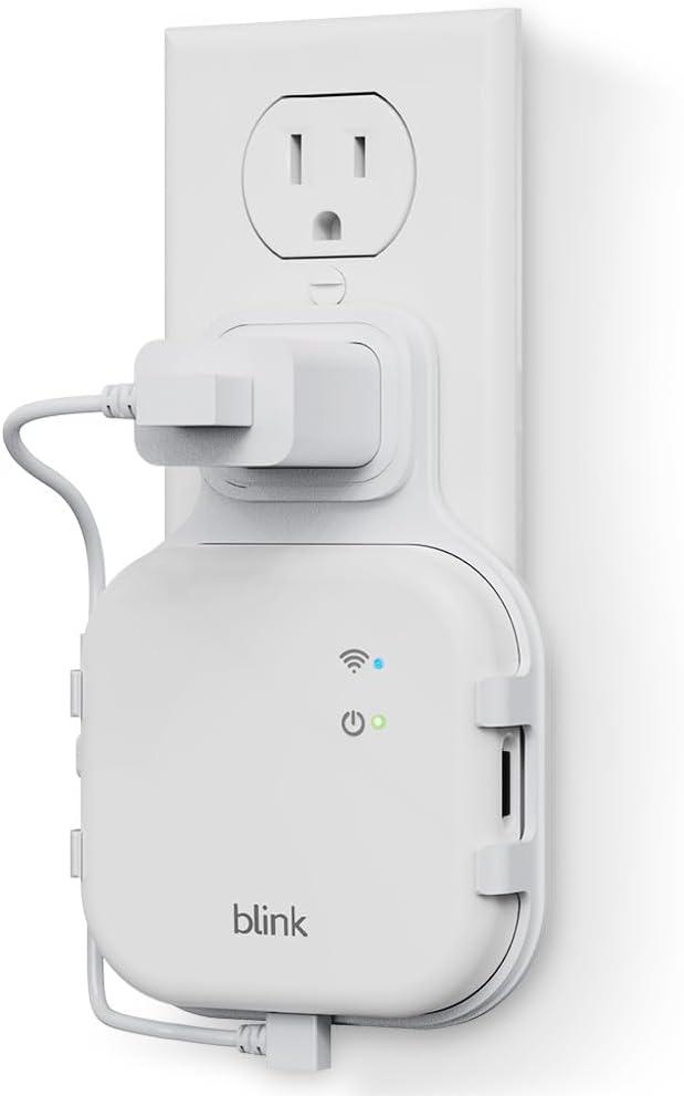 AutoSonic All-New Mount Compatible with Blink Sync Module XR | Wall Outlet Holder Mounting Bracket Accessories | USB-C Cable Included | White