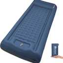 Camping Sleeping Pad, 5" Ultralight Inflatable Sleeping Mat with Pillow, Built-in Foot Pump Inflatable Sleeping Pads Compact for Camping Backpacking Hiking Traveling Tent Blue
