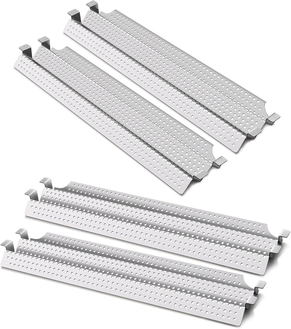 4 PC Heat Plate Tent Shield Replacement for Viking VGBQ 30 in T Series, VGBQ 41 in T Series, VGBQ 53 in T Series, VGBQ30, VGBQ41, VGBQ53, BBQ Parts Burner Cover Flame Tamer, Stainless Steel, 23 1/8"