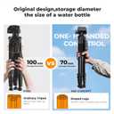 K&F CONCEPT Camera Tripod, 75" Lightweight Portable Travel Outdoor DSLR Tripods for Camera Phone Video Recording Tripod Stand, Cellphone Clip for Smartphone Live Streaming Vlog, Black