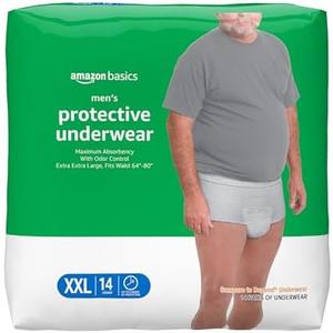 Amazon Basics Incontinence Underwear for Men, Maximum Absorbency, 2X-Large, 14 Count (3 Pack)