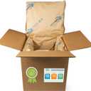 IDL Packaging 10" x 10" x 10" Insulated Shipping Box, 1.5-Gallon Capacity, Pack of 1 - Includes EcoMax Thermal-Paper Liners, Absorb Condensation - For Frozen Food, Meat, or Fish