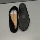 MaxMuxun Women's Flats Shoes Faux Suede Round Toe Ballet Dressy Flats Comfortable Slip On Walking Shoes (10, Black)