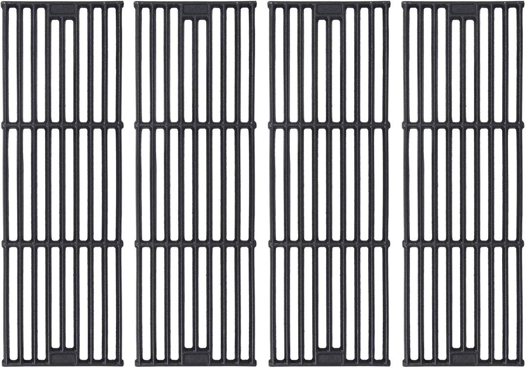 GGC 19 3/4" Grill Grates for Chargriller 3001, 5050, 3008, 3030, 3725, 4000, 5252, King Griller 3008, 5252, 4 PCS Cast Iron Grill Grates Replacement for Char griller Grills
