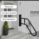 Handrails for Outdoor Steps Stair Railing Indoor, 1 to 3 Steps Stairs Wall Mounted Metal Handrail for The Elderly, Kids, Disabled, Pregnant Women