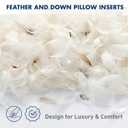 MIULEE Premium Feather and Down 24x24 Throw Pillow Insert Soft Fluffy Throw Pillow Double-Layer Cotton Fabric for Sofa Bed Couch Prevents Feather Leakage