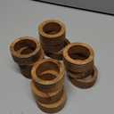 Napkin Rings, Wood Napkin Rings Napkin Holders Buckles for Dining, Anniversary, Birthday, Dinner, Christmas, Party of Table (Lining Plan Set of 12)
