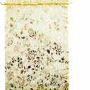 8 x 12 Inch 100 Drawstring Heart Flower Bags Organza Jewelry Gift Pouch Candy Pouch Drawstring Wedding Favor Bags (Gold Flower)