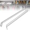 12pack Wire Shelving Support Bracket,Wire Shelf Support Bracket,Length of 18.7" Wire Shelf Support Brackets,Wire Shelving Support Brackets for Provide Support for 16" Closet Shelves