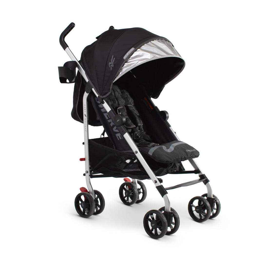 Baby Delight | Swerve Stroller | Lightweight | for Travel & Everyday | Multi-Position Recline | Compact Fold | Extra Storage | Black