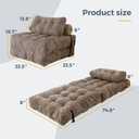 MAXYOYO Folding Sofa Bed, Convertible Chair Bed with Pillow, Single