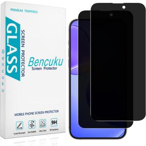 (2 Pack Privacy Screen Protector for iPhone 16 Anti Spy Tempered Glass, Anti Scratch, Bubble Free, Case Friendly